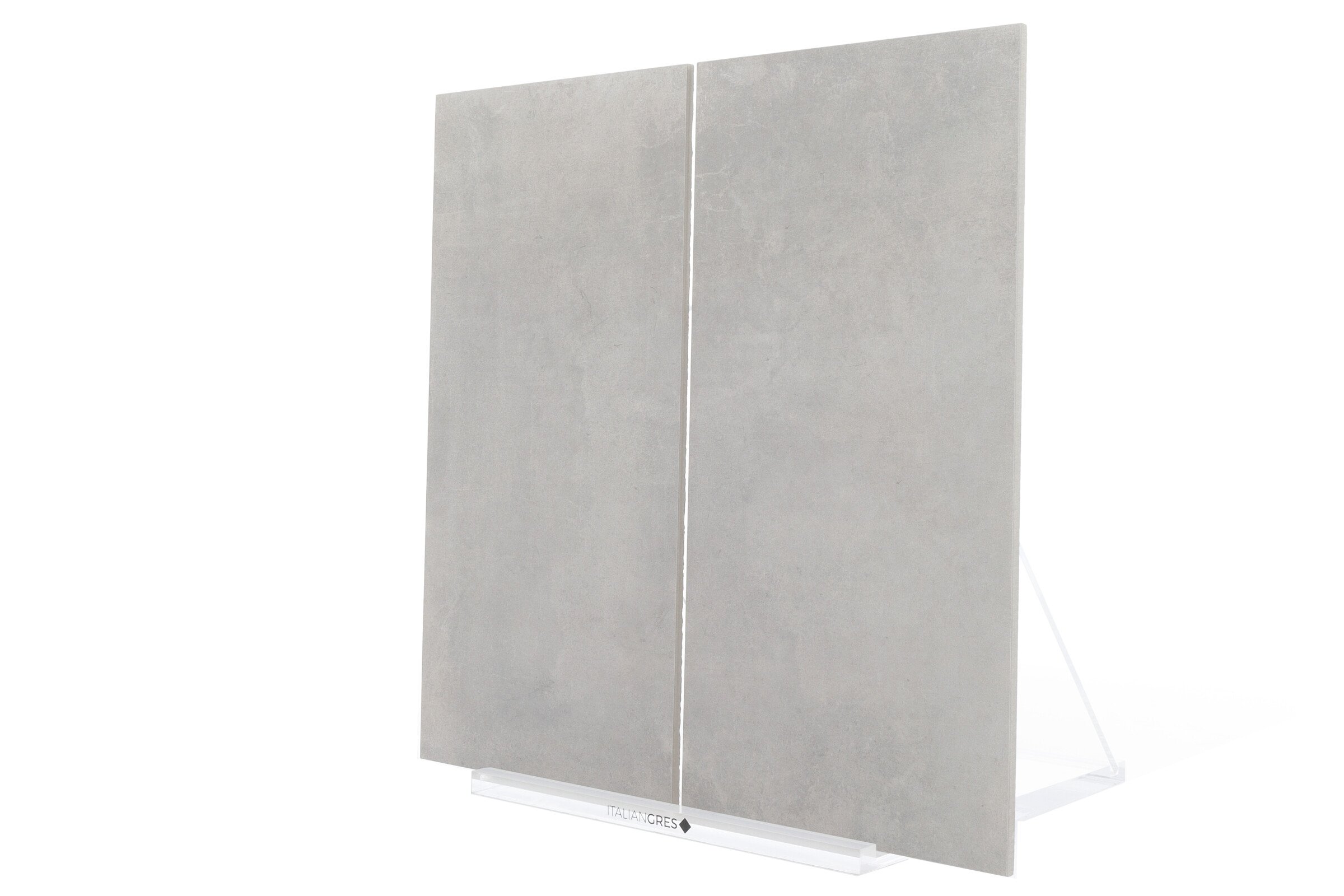 Light grey concrete floor tiles - Full body porcelain stoneware - m...