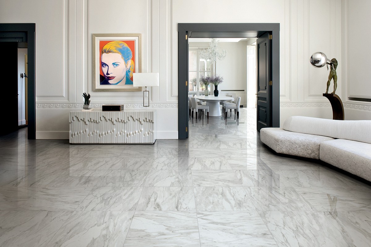 Matt marble grey melange - Porcelain stoneware with mass colouring ...