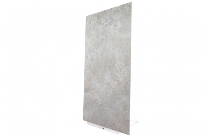 Crosscut grey travertine textured