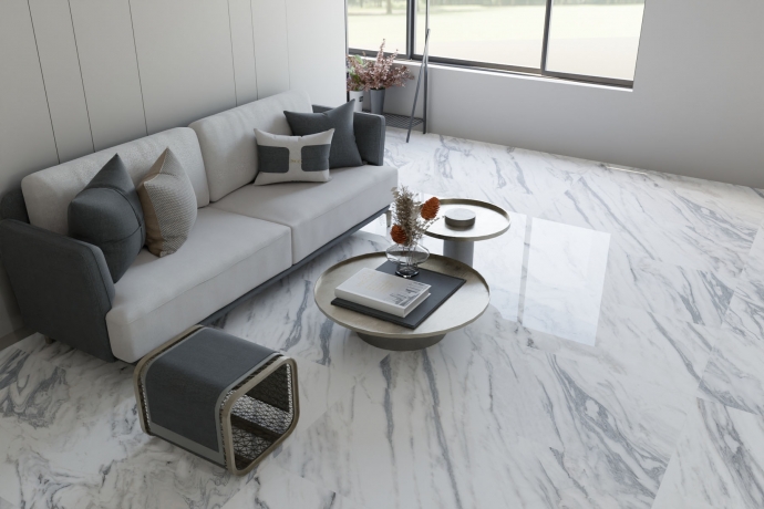 Bianco Arni glossy marble