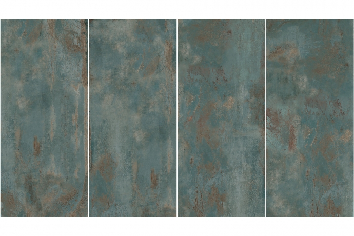 Oxidized iron tile green