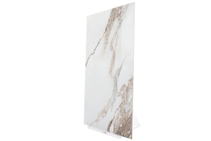 Calacatta pink glossy marble