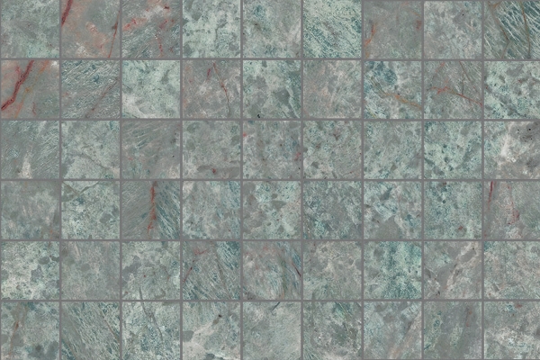 Piastrella mosaico Grigio Chiaro 3x3 cm su Rete 30x30 cm