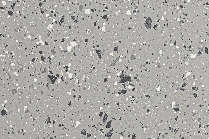 Glänzender Grau Terrazzo Ganzkörper