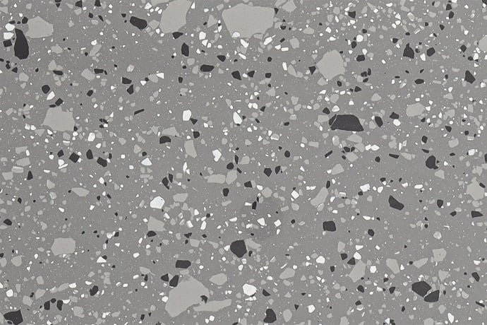 Glänzender Anthrazit Terrazzo Ganzkörper