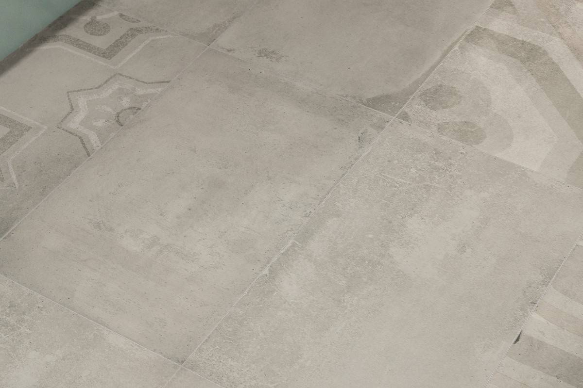 Concrete Effect Floor Tiles Dove Grey Digital Porcelain