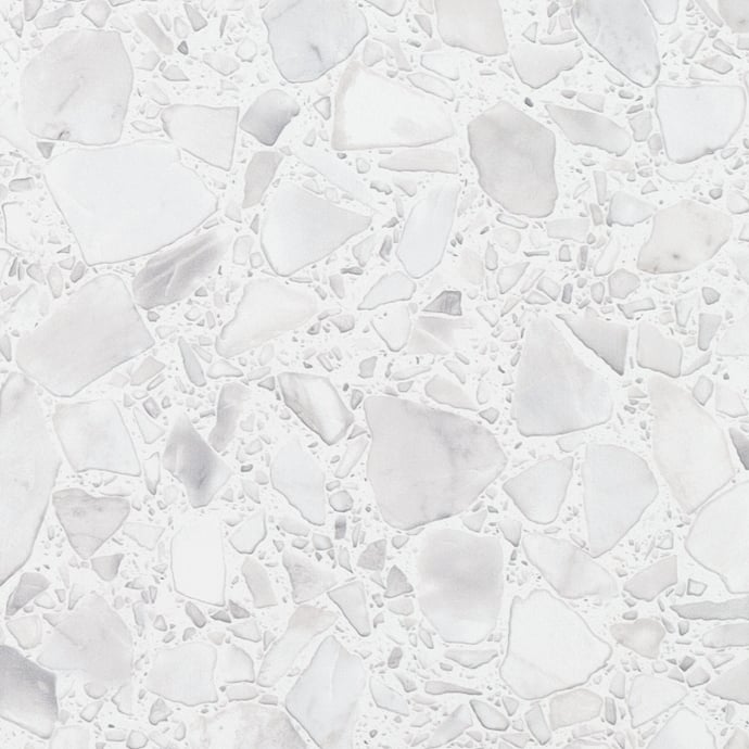 Macro Terrazzo white large-size slabs