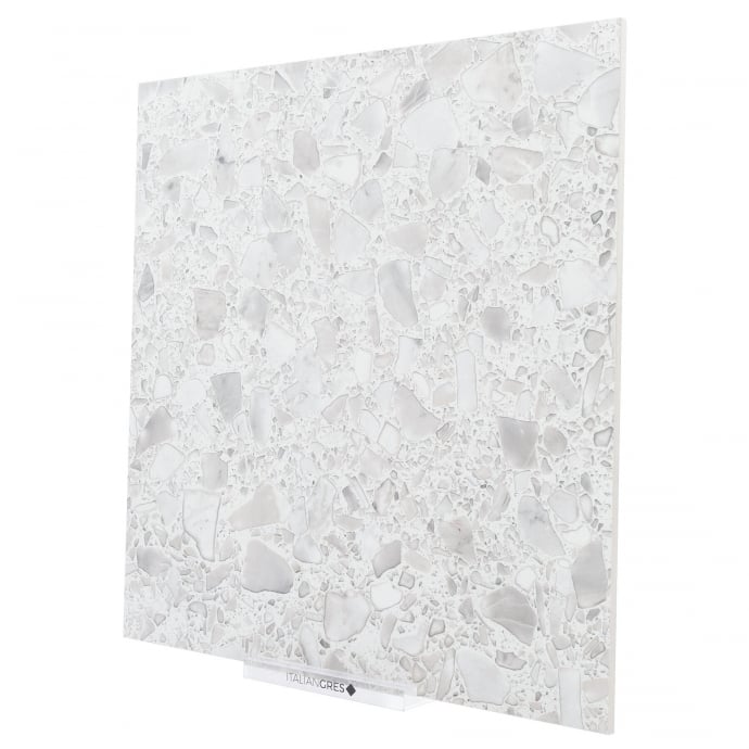 Macro Terrazzo glossy white