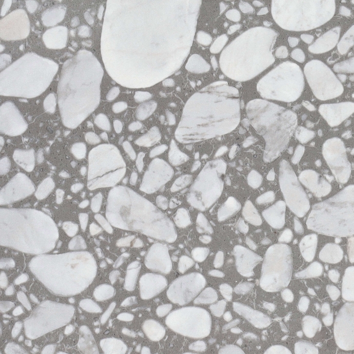 Macro Terrazzo grey large-size slabs