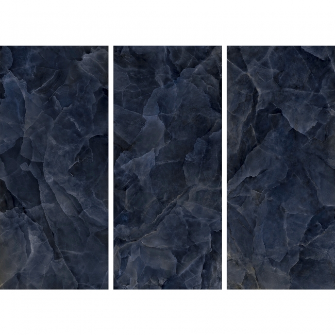 Dark blue semi polished marble