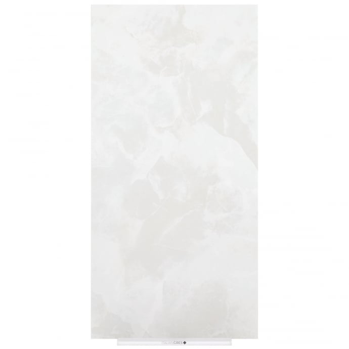 White semi polished marble