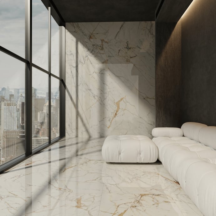 Golden glossy Marble