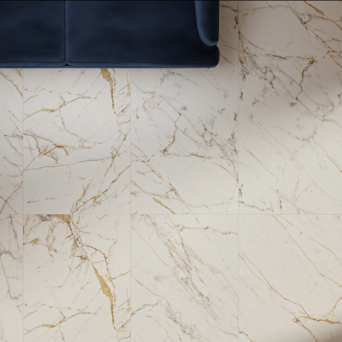 Golden white matt Marble