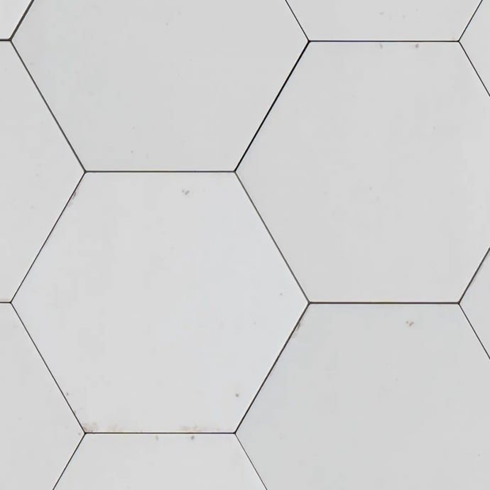 Terracotta Hexagonale Blanc