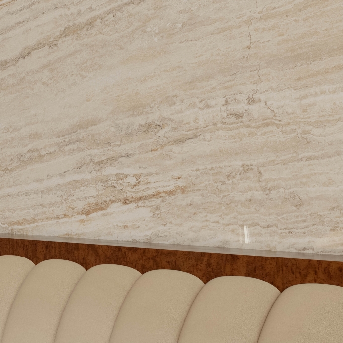 Travertino glossy marble