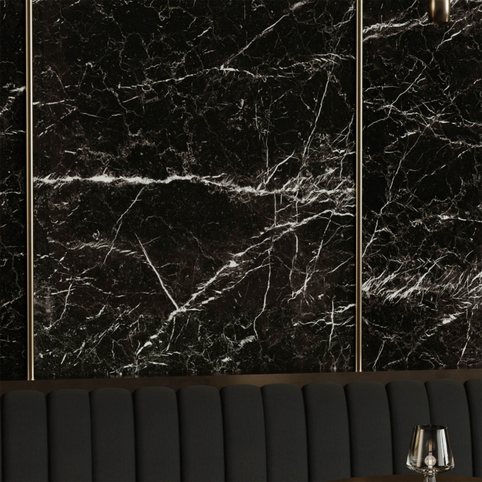 Elegant black matt marble