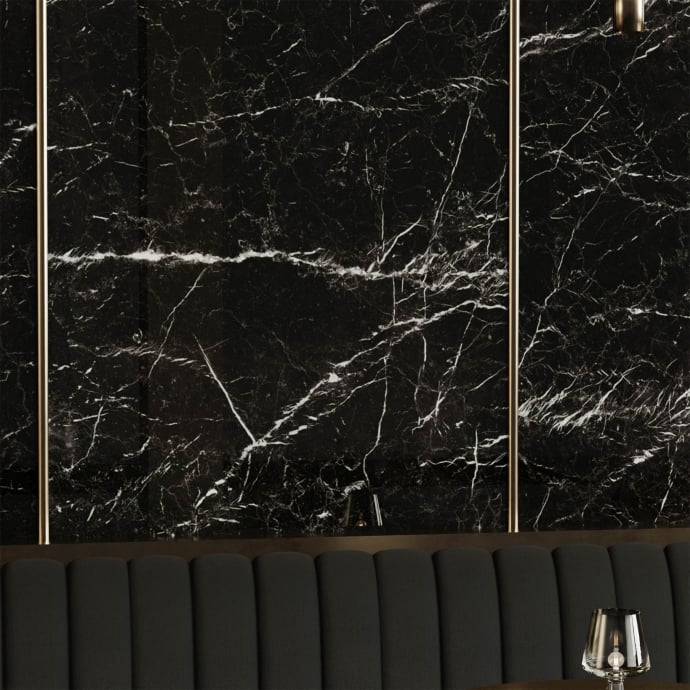 Elegant black glossy marble