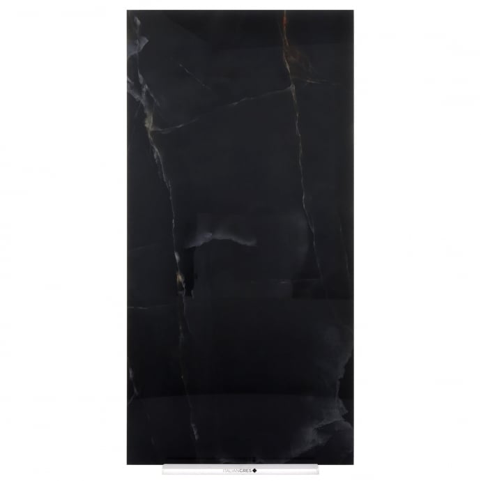 Black onyx glossy marble