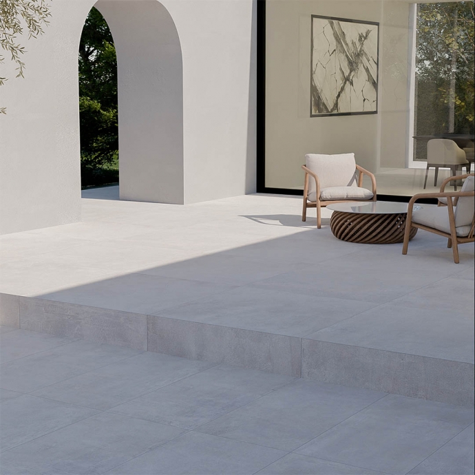 Ash concrete Outdoor Antislip R11