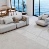 Crosscut white travertine marble