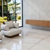 Crosscut white travertine glossy marble