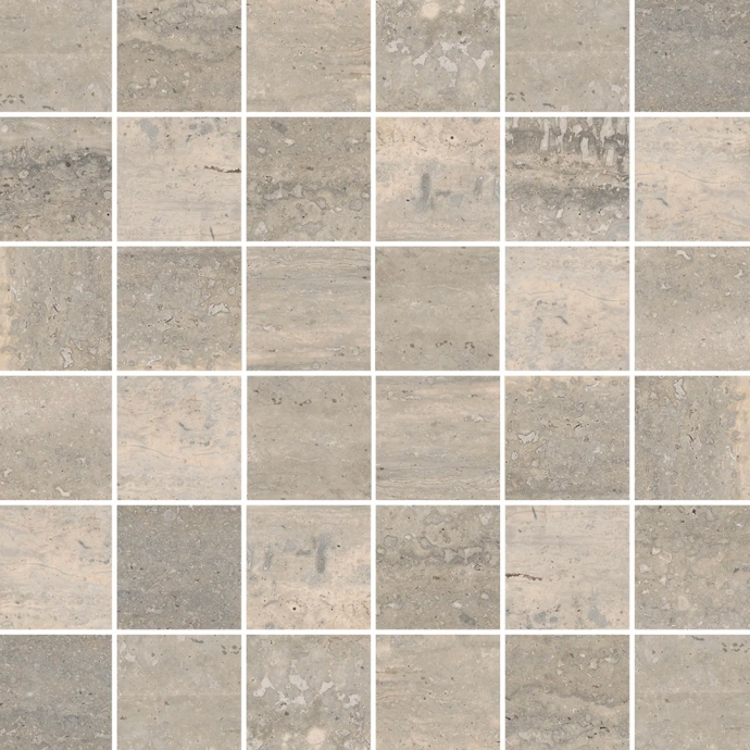 Silver Roman travertine Mosaic