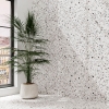 Classic venetian terrazzo floor white and black