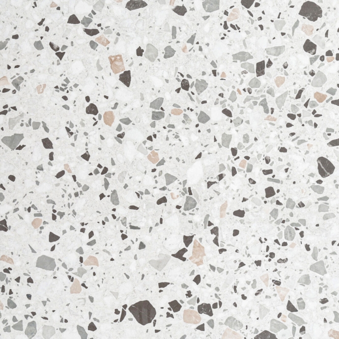 Classic venetian terrazzo floor white and black for outdoor