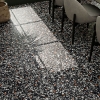 Classic venetian terrazzo floor black and white