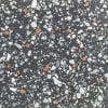 Large slabs in the classic black and white Venetian terrazzo floor