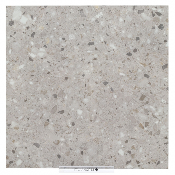 Glossy grainy stone taupe Ceppo di Gré