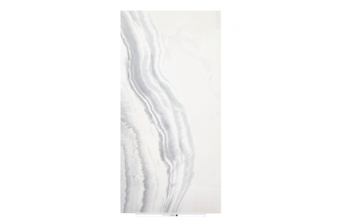 White semi polished marble