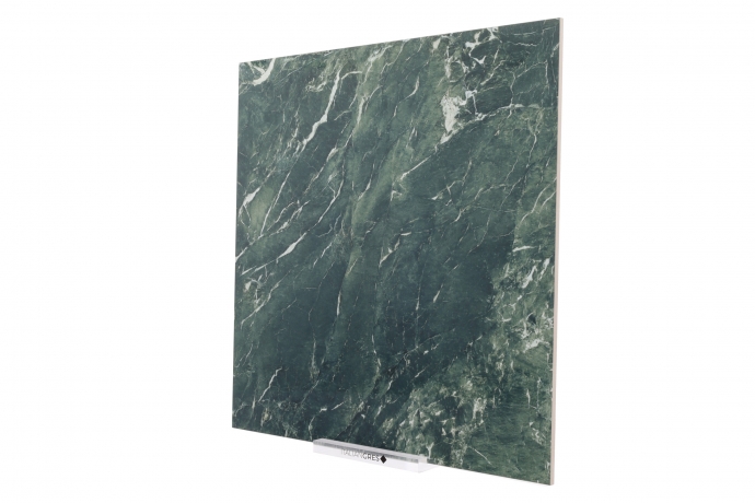 Green semi polished marble