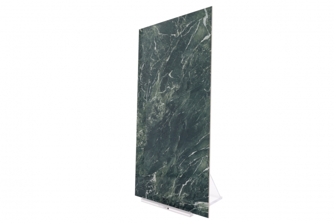 Green semi polished marble