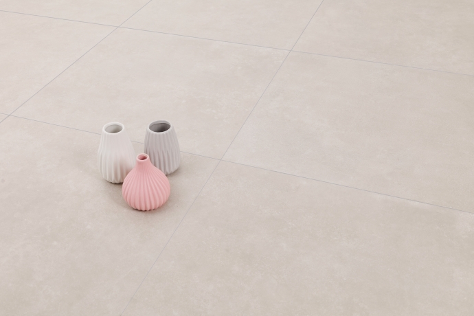 Concrete effect porcelain stoneware beige