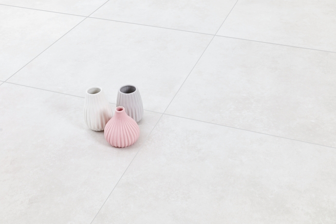 Concrete effect porcelain stoneware white