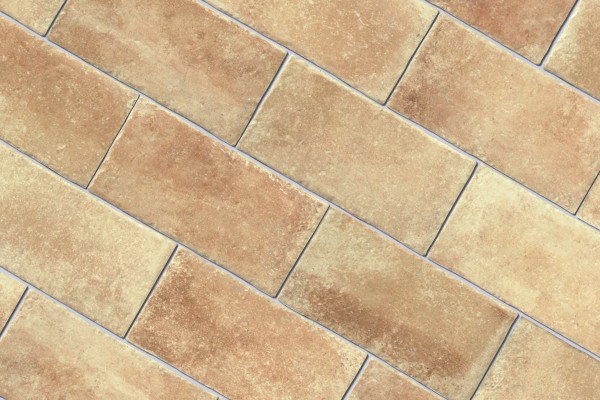 Terracotta effect floor tiles beige