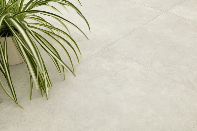 Carrelage effet ciment gris clair