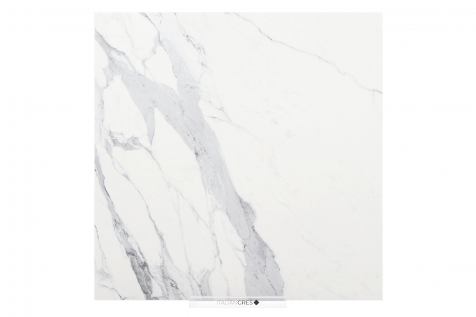 Matt Statuario marble with diagonal grey lines