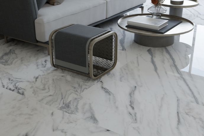 Bianco Arni glossy marble