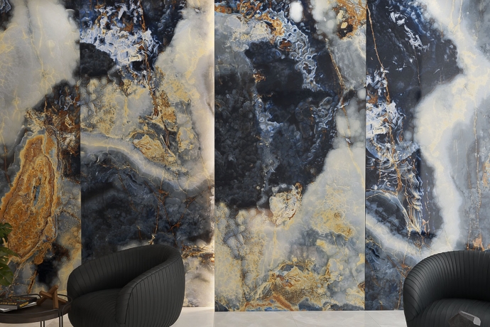 Blauer Onyx-Alabaster