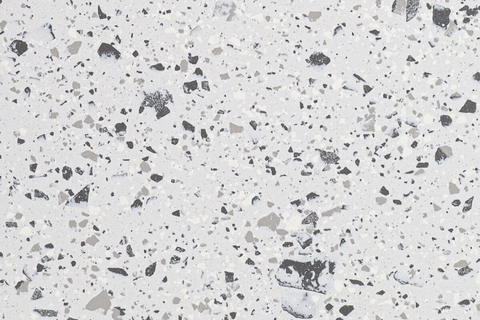 Matter Silber Terrazzo Ganzkörper