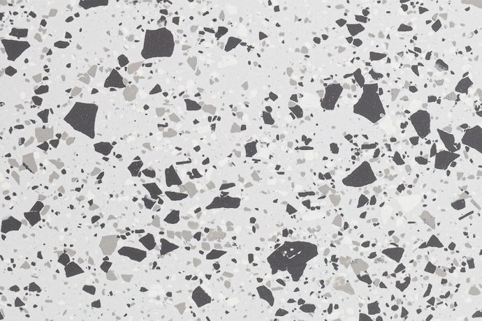 Glänzender Silber Terrazzo Ganzkörper