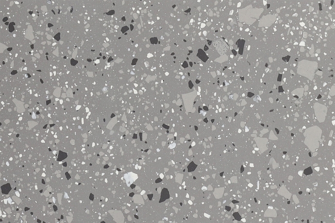 Glänzender Anthrazit Terrazzo Ganzkörper