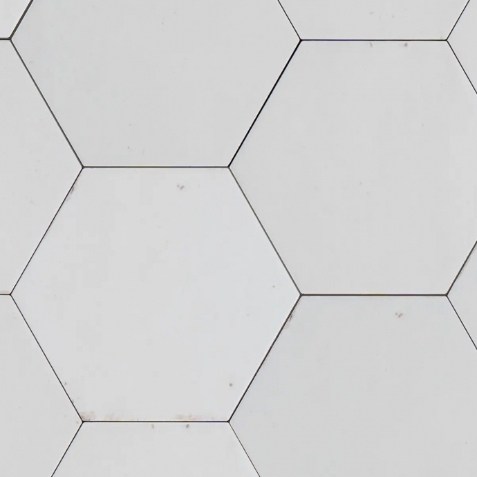 Terracotta Hexagon White