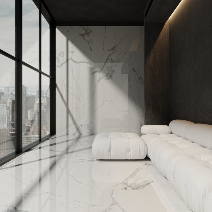 Statuario glossy marble