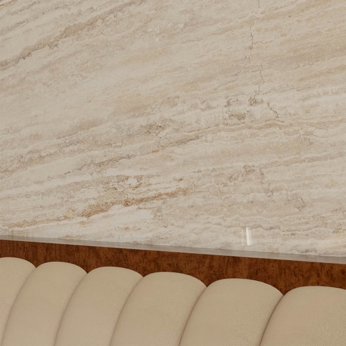 Travertino glossy marble