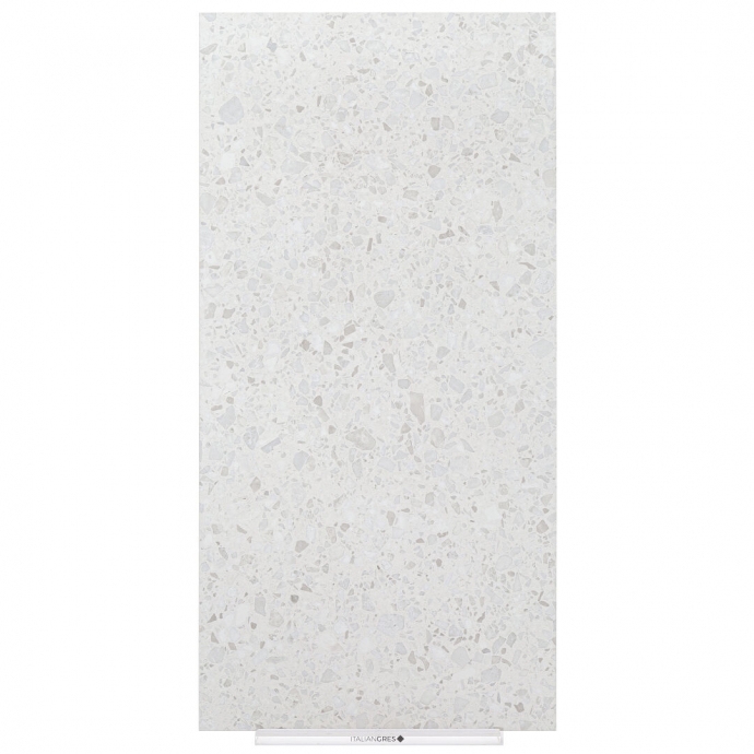 Classic venetian terrazzo floor white and grey