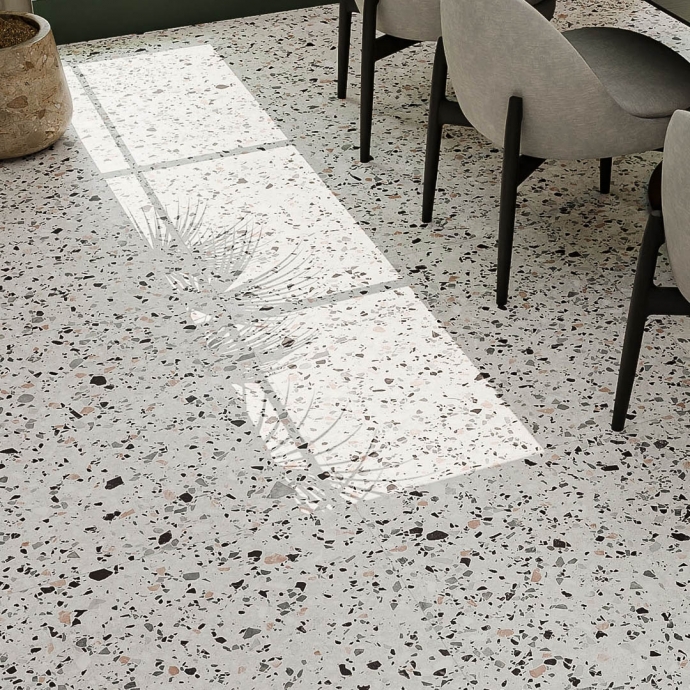 Classico terrazzo veneziano bianco e nero