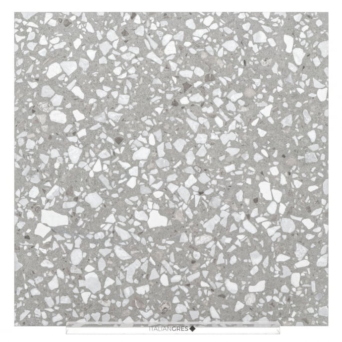 Classic venetian terrazzo floor grey and white for outdoor